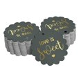 thumbnail image 1 of Inkdotpot 100 Pack Real Gold Foil Paper Tags Love Is Sweet Wedding Favor Hang Tags, 1 of 1