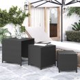 thumbnail image 1 of vidaXL Nesting Tables 3 Pieces Black Poly Rattan Indoor / Outdoor, 1 of 5