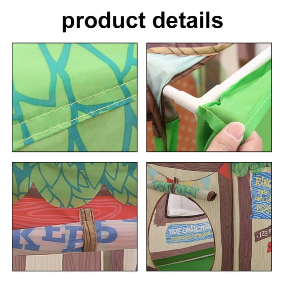 Home Indoor Kids Small-House Tent Compact Size Home GameRoom Tent Playing House Tent Toys Tent for Children with Roll-up Door and Window