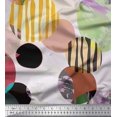 thumbnail image 1 of Soimoi Tissu en Velours Texture & Points Colorés Imprimés au Mètre 58 Pouces de Large, 1 of 3