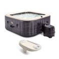 thumbnail image 1 of Intex PureSpa Plus Spa Gonflable Carré avec Plateau pour Tablette et Téléphone, Blanc, 1 of 12