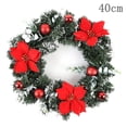 thumbnail image 1 of Christmas Wreath With Battery Powered LED Light String Front Door Hanging Garland Holiday Home Decorations, 1 of 6