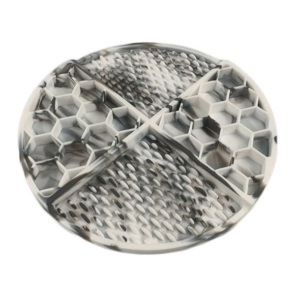 Tapis d'Alimentation Coussin à Lécher Ralentissant l'Alimentation Multicolore Lavable Résistant à l'Usure Stable Anti-Gorgée Pratique Universel Gris