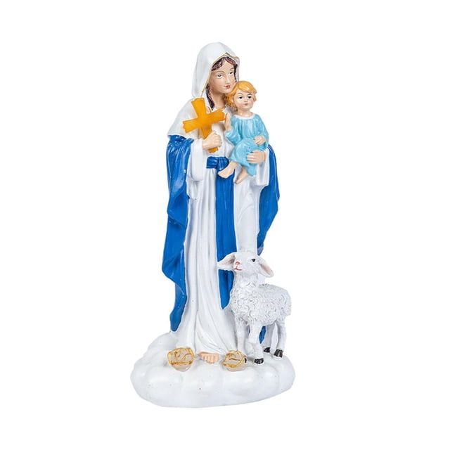 LOVEVER The God Figure Tabletop Outdoor Garden Religious Saint Mary Statue