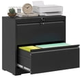 thumbnail image 1 of Riflevault 2-Drawer Metal Lateral File Cabinet with Lock, Black Steel Filing Cabinet for Letter/Legal Documents, Anti-Tip Design, Home Office Storage (Net Weight: 48 lbs), 1 of 8