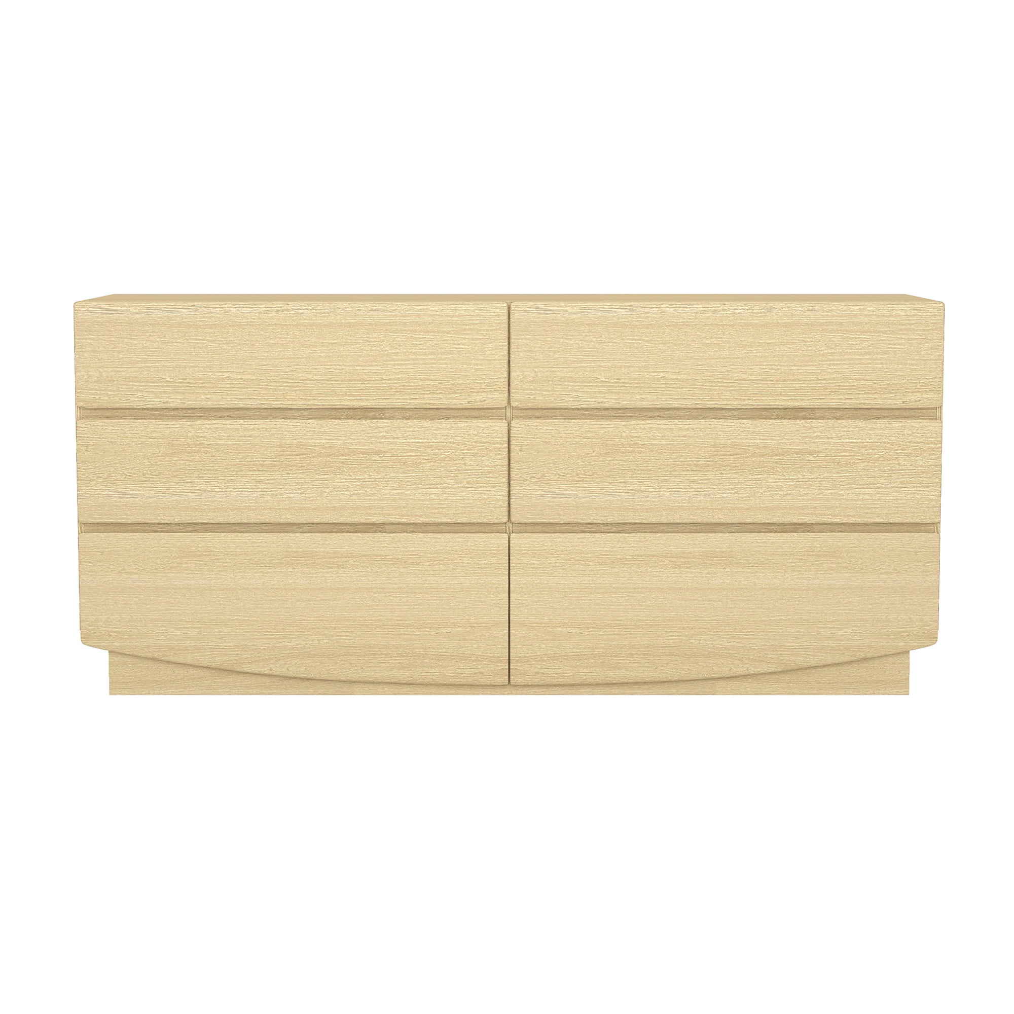 Ardea Commode Contemporaine de 72 Pouces en Chêne Naturel (6 Tiroirs)
