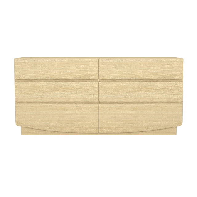 Ardea Contemporary 72" Dresser in Natural Oak (6-Drawer)