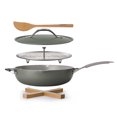 thumbnail image 1 of All in One Plus Pan, 5 Quart Aluminum Ceramic Non Stick - Charcoal, 1 of 13
