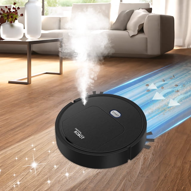Boovnll Humidifiers for Bedroom, Robot Vacuum Cleaner Strong Suction Slim Robotic Vacuum Cleaner with Low Noise Vacuum Robot Sweeping Home Carpet Cleaner for Hard Floors Robot Sweeper, Humidifier