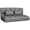 Gris, variante sur HOMCOM Canapé de Sol Réglable Pliable Canapé Paresseux Convertible avec 2 Oreillers Gris