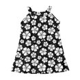 thumbnail image 1 of WEIYLL Robe de Plage Sans Manches à Volants Imprimé Fleur de Palmier Noire 11-12 Ans, 1 of 4