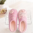 thumbnail image 2 of 1 Pair Women Slippers Cartoon Animal Pattern Winter Breathable Anti Skid Slippers for Home, 2 of 8