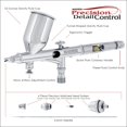 thumbnail image 4 of Professional Master High Precision Detail Control Dual-Action Gravity Feed Airbrush Set with a Large 1/2 oz Fluid Cup, Micro Air Control Valve and a 0.2 mm Fluid Tip, Model G45, 4 of 4