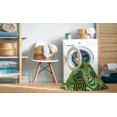 thumbnail image 2 of Ahgly Tapis Rond Lavable en Machine Intérieur Transitionnel Vert Armée, 5 Pieds Rond, 2 of 7