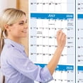 thumbnail image 2 of cpengpj Calendrier Mural Effaçable Double Face 2025-2026, Planificateur Mensuel Réutilisable Effaçable à Sec pour la Maison et le Bureau, Tableau d'Horaire Laminé Pliable, 2 of 9