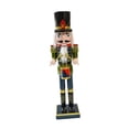 thumbnail image 1 of KLKCMS Christmas Decoration Countertop Party Handmade Wood Nutcracker Figure Green Clothes, 1 of 9