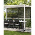 thumbnail image 3 of Bingirl 72x47 Inch Freestanding Metal Privacy Screen: Heavy Duty, Rust-Resistant, and Weatherproof for Outdoor Patios - Ideal as a Fence Panel, 3 of 8