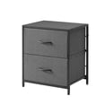 thumbnail image 4 of Mainstays 2 Drawer Fabric Nightstand, Grey, 4 of 7