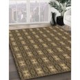 thumbnail image 3 of Ahgly Company Tapis d'Intérieur Lavables à la Machine, Carrés Transitionnels, Brun Cuivre, 4' Carré, 3 of 7