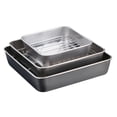 thumbnail image 4 of MKHSQHDG Today's Deals Stainless Steel Baking Tray for Oven Oven Rimming Bake Pan with Rack for Cakes Roasting and Casseroles Stainless Steel Square Cake Baking Pans Baking Pan with Rack, 4 of 4