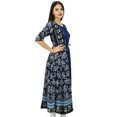 thumbnail image 2 of Bimba Womens 2 Piece Designer Flaired kurta Printed Rayon Kurti Dress, 2 of 8