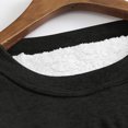 thumbnail image 4 of IROINID Liquidation Chandail de Noël pour Femmes Imprimé Manches Régulières Automne Hiver Ample Vacances Détente Manches Col Rond Chemise Hauts,Noir, 4 of 5