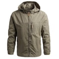 thumbnail image 1 of DPTALR Veste Mince pour Homme Coupe-Vent de Sport Décontractée à Capuche, 1 of 8