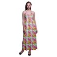 thumbnail image 1 of Bimba Robe Longue d'Été Sans Manches à Imprimé Teinture sur Nœuds Florale pour Femme, Décontractée, Maxi, de Plage - Grand, 1 of 6