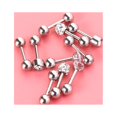 thumbnail image 2 of 5Pairs 5 Styles Round Ball Stud Stainless Steel Barbell Earring Set Cartilage Helix Earring Piercings Tragus Cartilage Ear Rings Set (Silver), 2 of 7