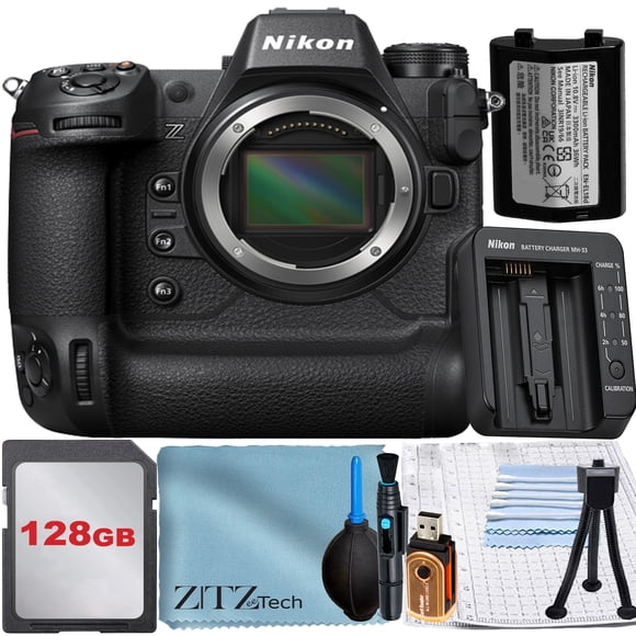 Nikon Z9 Mirrorless Camera (Body Only) with 128GB Memory Card + Cleaning Kit + ZeeTech Accessory Bundle