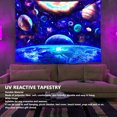 thumbnail image 3 of Vibrant Blacklight Wall Tapestry, Fluorescent Planet Pattern, Reactive Hanging Tapestry For  Wall Decor, 3 of 8