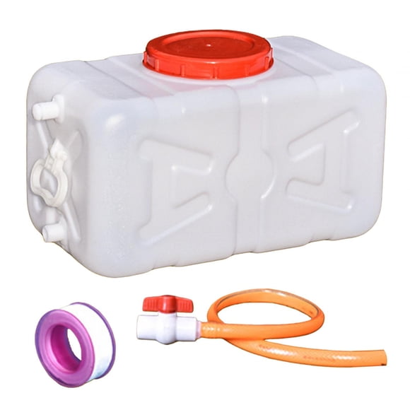 LOVIVER Drinking Water Container Emergency Water Storage Tank with Handle Drinking Water white 60 catties