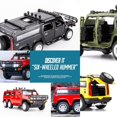thumbnail image 5 of 1:32 Car Model for Hummer H2 Off-road High Simulation Alloy Car Model Sound And Light Pull Back Door Boy Car Toy For Children Gifts green, 5 of 5