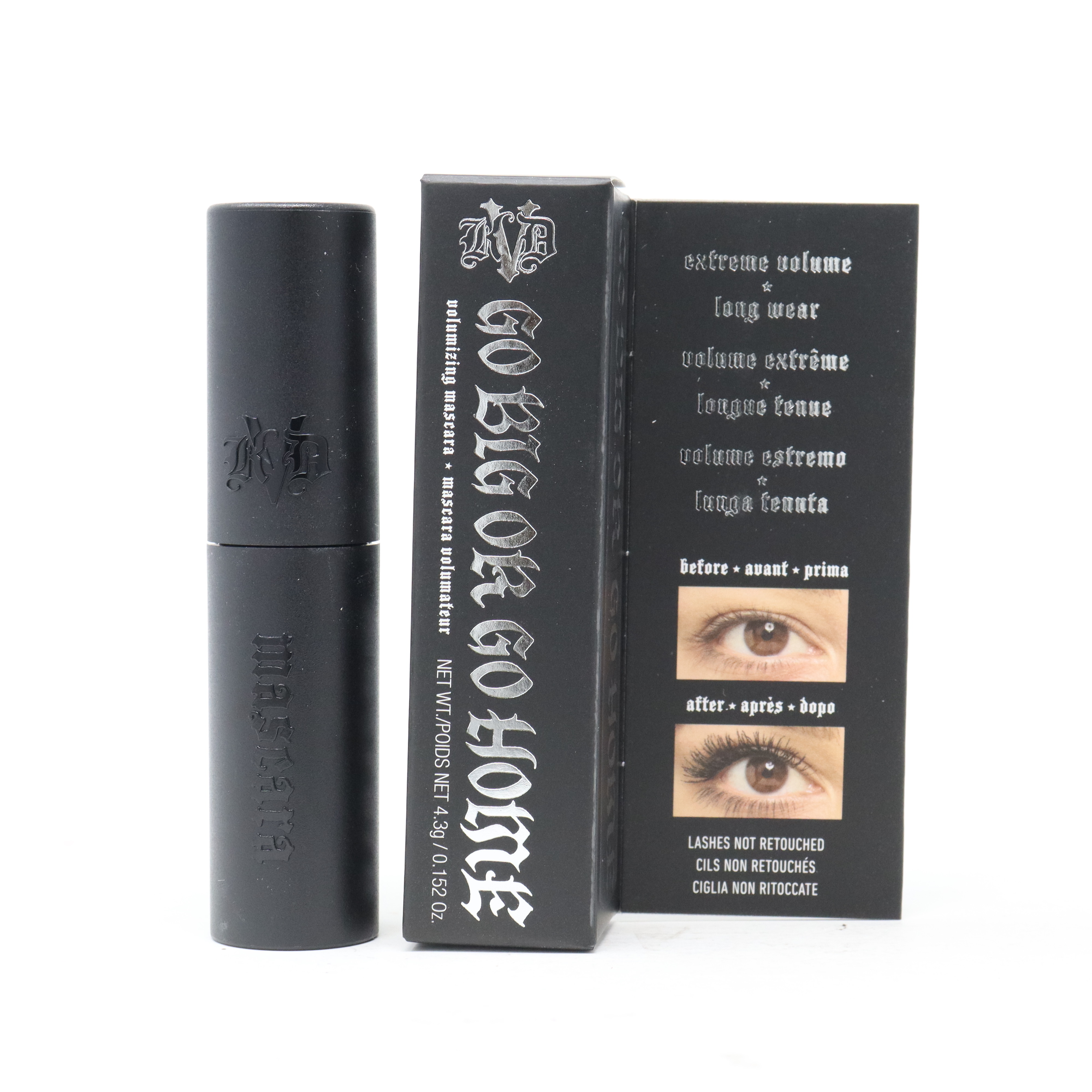 Kat Von D Go Big Or Go Home Volumizing Mascara 0.152oz Trooper Black New