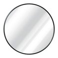 thumbnail image 1 of Black Round Wall Mirror - 24 Inch Large Round Mirror, Rustic Accent Mirror For Bathroom, Entry, Dining Room, & Living Room. Metal Black Round Mirror For Wall, Vanity Mirror Large Circle Wall, 1 of 6