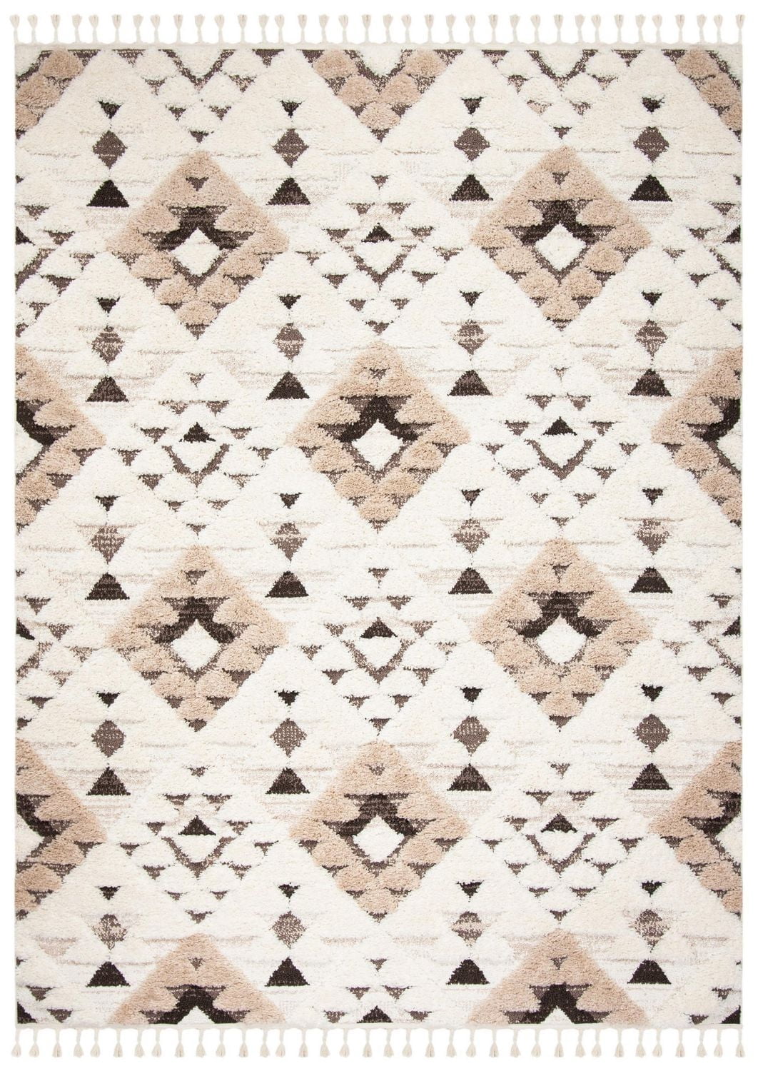 Safavieh Moroccan Tassel Shag Larry Geometric Area Rug