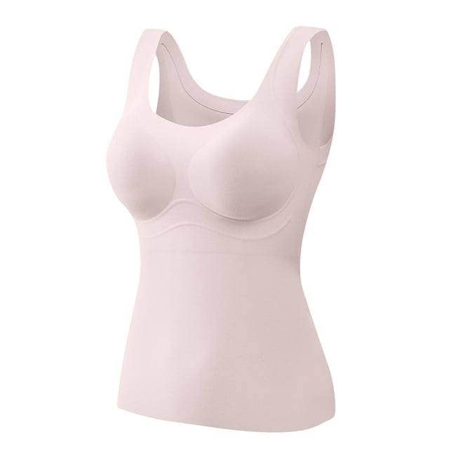 RXIRUCGD Haut Chaud Chauffant pour Femmes, Mode, Uni, à Encolure Ronde, avec Coussinet de Poitrine ( Rose, Taille : TG )