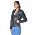 thumbnail image 1 of Sharo Blouson de Moto Classique en Cuir Souple pour Femmes, 1 of 9