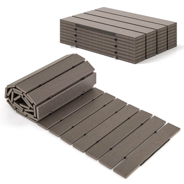 Costway 8 FT Outdoor Pathway with HDPE Frame Non-slip Surface Metal Wire Connection