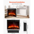 thumbnail image 4 of KFFKFF Electric Fireplace Insert, 35 inch Recessed and Wall Mounted with Adjustable Flame Color Brightness & 8h Timer & Remote Control, 5000BTU Black, 4 of 9