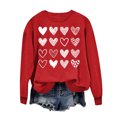 thumbnail image 2 of Yuyuzo Chandails en Molleton pour Femmes Décontractés Saint-Valentin Manches Longues Col Rond Ample Ajusté Mince Chandail Tops, 2 of 5
