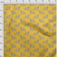 thumbnail image 3 of oneOone Silk Tabby Fabric Fox Block Printed Craft Fabric BTY 42 Inch Wide, 3 of 4