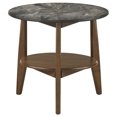 thumbnail image 3 of Coaster Table d'Appoint Ronde SmartTop en Bois Style Bradley, Gris Fumé/brun Foncé, 3 of 9
