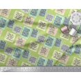 thumbnail image 2 of Soimoi Green Poly Georgette Fabric Motivational Quotes Text Decor Fabric Printed Yard 52 Inch Wide, 2 of 5