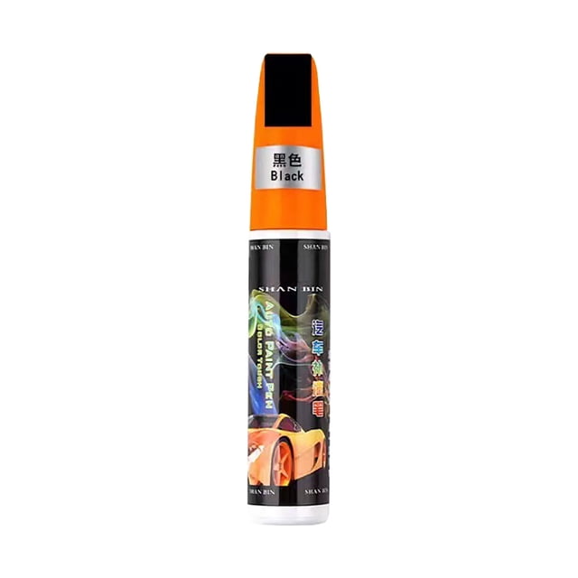 Black 2-In-1 Car Scratch Repair Pen 12Ml Touch Up Paint For Vehicles Auto Body Scratches Metal Tip And Brush Included Fast Drying Formula Universal Color Matching For All Cars 0.7 Oz