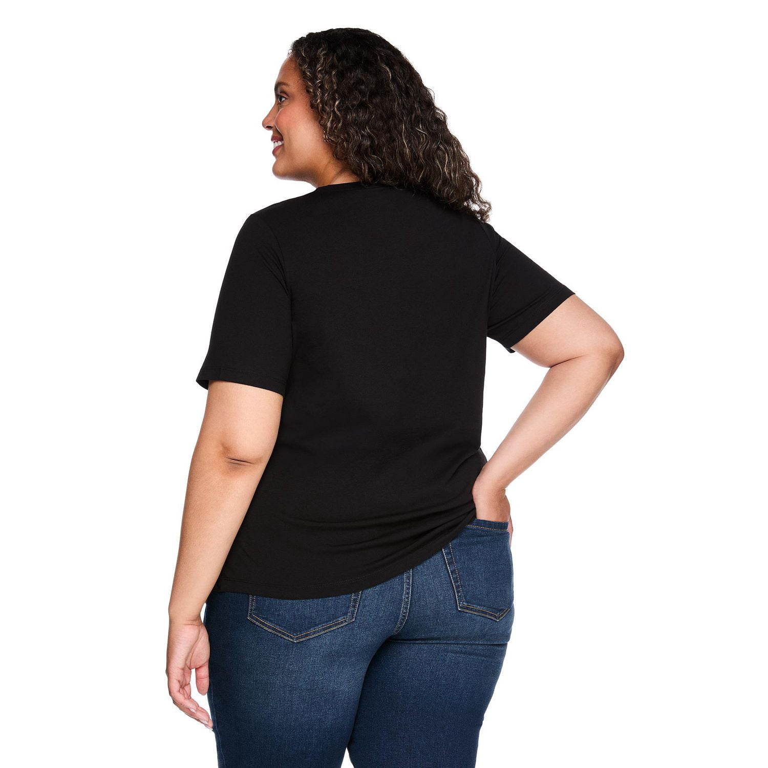 T-shirt à encolure ras du cou Lane Bryant Plus pour femmes