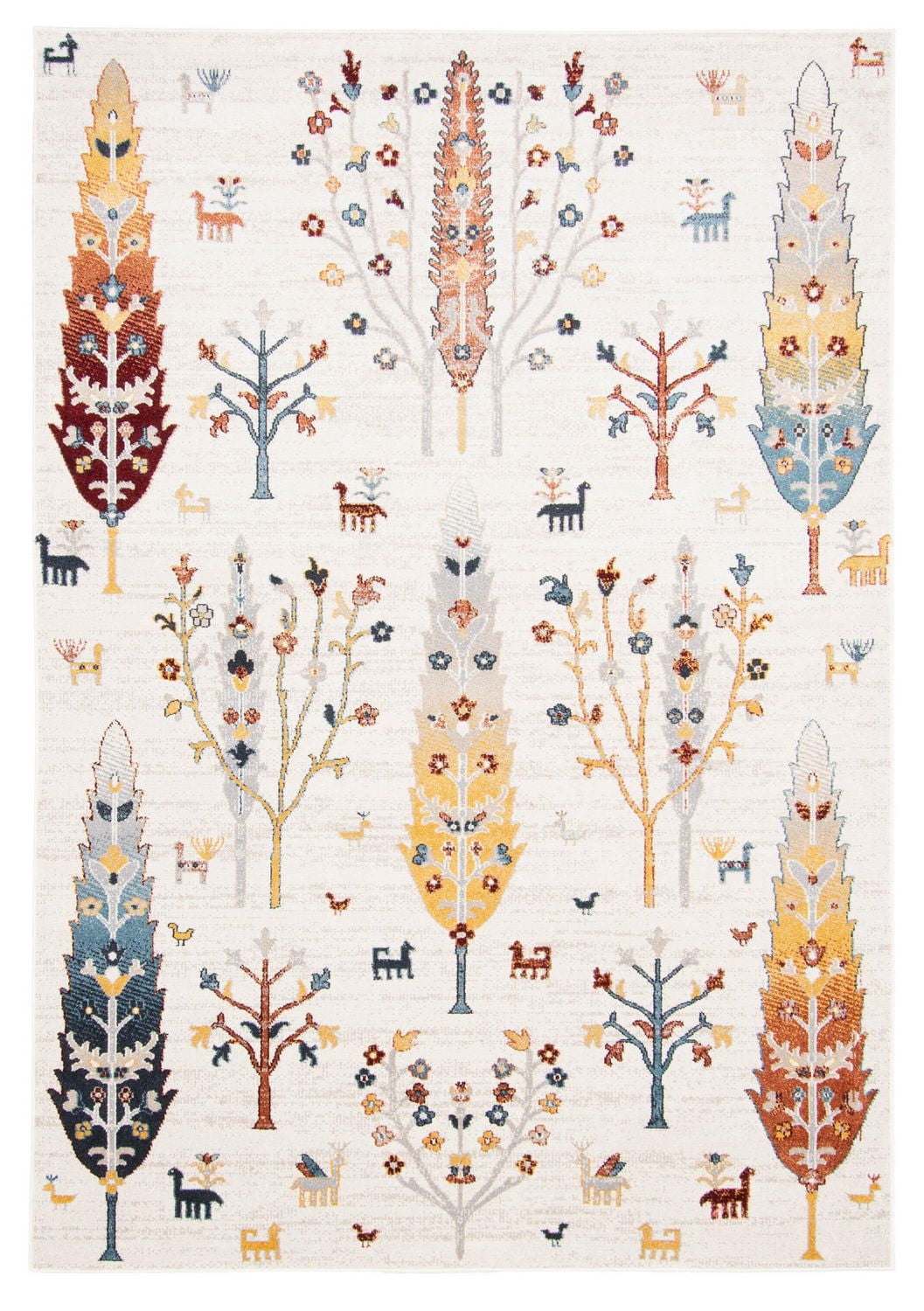 Tapis Lavable ECARPET Boho Chic pour Chambre, Salon, Chambre d'Enfant