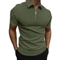 thumbnail image 1 of Chemises à Manches Courtes pour Hommes Décontractées Unies Col Rabattu Chandail Patchwork Fermeture Éclair Blouse à Manches Courtes Chemises pour Hommes Manches Courtes Chemises à Manches Courtes pour Hommes Chemises pour Hommes Manches Courtes, 1 of 5