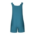 thumbnail image 4 of LYHaoo Girls Graphic Romper Summer Solid Color Short Jumpsuit For Girls,Sizes 5-6 Years(Blue), 4 of 4