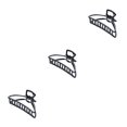thumbnail image 4 of maskred Fashion Claw Clips Large Simple Style Handy Simple Style Sturdy Exquisite Accessories Barrettes for Women Dark Black/Arc 3Set, 4 of 6